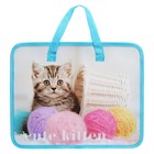 Папка с ручками пластиковая А4 Calligrata «Котёнок», 32.2×25.6×7 см - Фото 1