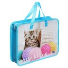 Папка с ручками пластиковая А4 Calligrata «Котёнок», 32.2×25.6×7 см - Фото 2