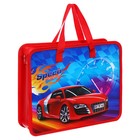 Папка с ручками пластиковая А4 Calligrata «Машина красная», 32.2×25.6×7 см - Фото 2