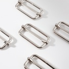 Пряжка регулирующая, вн. ширина=32 мм, s=3 мм, 5 шт., цвет серебряный - Фото 2