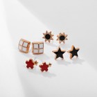 Серьги пусеты в коробке QF «Адель», 36 пар, цвет МИКС в золоте - Фото 2