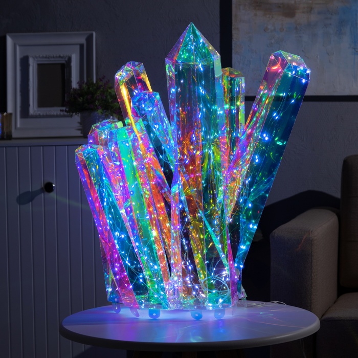 Светодиодная фигура «Кристаллы» 60 × 60 × 20 см, пластик, 220 В, свечение белое - Фото 1