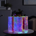Светодиодная фигура «Подарок» 25 × 25 × 25 см, пластик, 220 В, свечение белое - фото 4259017