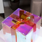 Светодиодная фигура «Подарок» 25 × 25 × 25 см, пластик, 220 В, свечение белое - фото 9335360