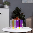 Светодиодная фигура «Подарок» 16 × 16 × 16 см, пластик, 220 В, свечение белое - фото 9335369