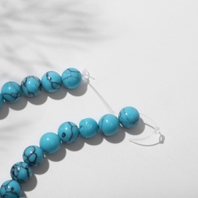 Бусины на нити шар №8 «Бирюза новая», 38 см