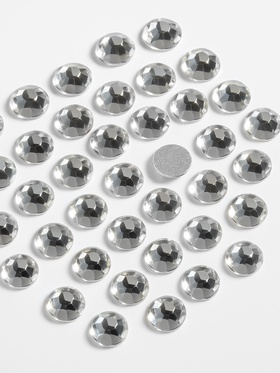 Стразы «Усечённый конус», стеклянные, d=3.2 мм, 100 шт., цвет серебряный (комплект 2 шт)