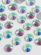 Стразы «Усечённый конус», с голографией, стеклянные, d=4.8 мм, 100 шт., цвет серебряный - Фото 2