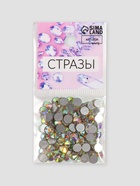 Стразы «Усечённый конус», с голографией, стеклянные, d=4.8 мм, 100 шт., цвет серебряный - Фото 4