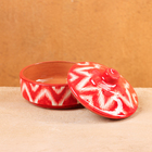 Сахарница узбекская Риштанская Керамика «Атлас», 250 мл, красная - Фото 2