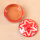 Сахарница узбекская Риштанская Керамика «Атлас», 250 мл, красная - Фото 3