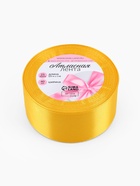 Лента атласная, 40 мм, 23±1 м, жёлтая №16 - Фото 5