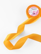 Лента атласная, 40 мм, 23±1 м, жёлто-оранжевая №17 - Фото 2