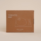 Маслёнка SL Home «Тренто», 22×17.5 см, на деревянной подставке, с ножом для масла, фарфор, белая - Фото 6