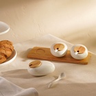 Банки для сыпучих SL Home «Тренто», 150 мл, набор 3 шт., с ложками, на деревянной подставке, фарфор, белые - Фото 7