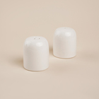 Набор для специй и соусов SL Home «Тренто», 5 предметов, соусник 300 мл, солонка/перечница 60 мл, на деревянной подставке, фарфор, белый - Фото 5