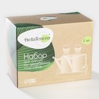 Ёмкости для соусов фарфоровые на подставке из бамбука BellaTenero, 3 предмета: 2 соусника 420 мл, подставка 17×7.2 см, белая - Фото 11