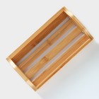 Ёмкости для соусов фарфоровые на подставке из бамбука BellaTenero, 3 предмета: 2 соусника 420 мл, подставка 17×7,2×17 см, цвет белый - Фото 8