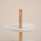 Этажерка - фруктовница круглая SL Home «Тренто», 2 яруса, фарфор, белая - Фото 3