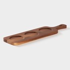 Набор соусников на деревянной подставке Magistro «Галактика», 4 предмета: 3 соусника 100 мл, подставка 33×9×5 см, фарфор, чёрный - Фото 7