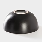 Миска на подставке из бамбука Magistro «Галактика», 1.2 л, 18×18×8.5 см, фарфор, чёрная - Фото 5