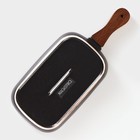 Блюдо фарфоровое для подачи с бамбуковой ручкой Magistro «Галактика», 29×12×2,2 см, цвет чёрный - Фото 4