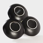 Менажница 3 ячейки Magistro «Галактика», 24.5×24.5×13.5 см, фарфор, чёрная - Фото 4