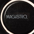 Менажница фарфоровая 3 ячейки Magistro «Галактика», 24,5×24,5×13,5 см, цвет чёрный - фото 4427799