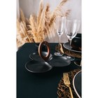 Менажница 3 ячейки Magistro «Галактика», 24.5×24.5×13.5 см, фарфор, чёрная - Фото 8