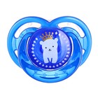 Соска- пустышка ортодотническая «Мишка» с колпачком, +6 мес., голубой - фото 109679987