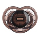 Соска - пустышка силиконовая ортодонтическая M&B, от 12 мес., с колпачком, черный - Фото 2