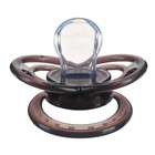 Соска - пустышка силиконовая ортодонтическая M&B, от 12 мес., с колпачком, черный - Фото 7