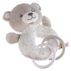 Погремушка мягкая на кольце Крошка Я «Серый мишка», от 3 мес. - Фото 3
