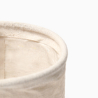 Текстил. корзинка Этель "HOME", цвет бежевый, 14х13 см, 50%хл, 50%п/э - фото 9511553