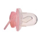 Соска - пустышка силиконовая ортодонтическая «Котик», от 6 мес., с колпачком, цвет розовый - Фото 4