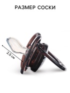 Соска - пустышка силиконовая ортодонтическая M&B «Пингвинчик», от 6 мес., с колпачком, черный - Фото 2