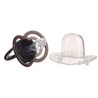 Соска - пустышка силиконовая ортодонтическая M&B «Пингвинчик», от 6 мес., с колпачком, черный - Фото 4