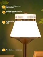 Светильник настольный RISALUX «Кадди» интерьерный, сенсорный, диммер, USB, LED, 3 Вт, 3000-6000К, АКБ, золото, 14×14×36 см - Фото 3