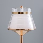 Настольная лампа сенсорная «Кадди» LED 3 Вт 3000-6000К USB АКБ диммер золото 14×14×36 см - Фото 5