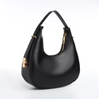 Сумка женская багет на молнии, 20.5×7×10.5 см, чёрная - Фото 10