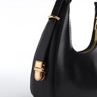 Сумка женская багет на молнии, 20.5×7×10.5 см, чёрная - Фото 5