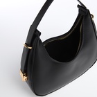 Сумка женская багет на молнии, 20.5×7×10.5 см, чёрная - Фото 4