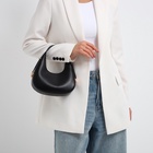 Сумка женская багет на молнии, 20.5×7×10.5 см, чёрная - Фото 2