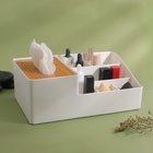 Органайзер для хранения «BAMBOO», 7 секций, 26.7×10×17 см, цвет белый/коричневый - Фото 3