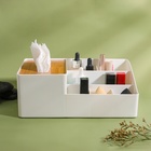 Органайзер для хранения «BAMBOO», 7 секций, 26.7×10×17 см, цвет белый/коричневый - Фото 5