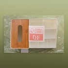 Органайзер для хранения «BAMBOO», 7 секций, 26,7 × 10 × 17 см, цвет белый/коричневый - фото 24534913