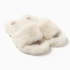 Тапочки женские с открытым носом, размер 38, молочный 9688856