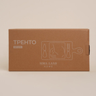 Набор для подачи сыра SL Home «Тренто», 35×18 см, 4 предмета: доска фарфоровая, подставка деревянная, нож, вилка - Фото 6