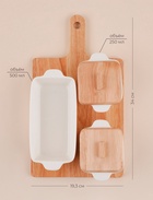 Набор для подачи блюд SL Home «Тренто», на подставке, 4 предмета: 3 ёмкости 500/250 мл, подставка, фарфор, белый - Фото 2