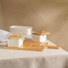 Набор для подачи блюд SL Home «Тренто», на подставке, 4 предмета: 3 ёмкости 500/250 мл, подставка, фарфор, белый - Фото 8